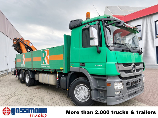 栏板式/ 平板卡车, 起重车 Mercedes-Benz Actros 2544 L 6x2, Retarder, Lenkachse, Heckkran:图9 栏板式/ 平板卡车, 起重车 Mercedes-Benz Actros 2544 L 6x2, Retarder, Lenkachse, Heckkran:图9
