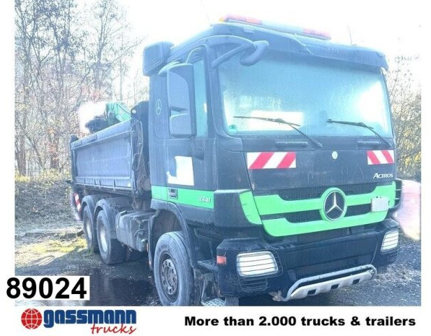 Mercedes-Benz Actros 3341 K 6x4, Bormatik links, Heckkran Penz - 翻斗车, 起重车:图1 Mercedes-Benz Actros 3341 K 6x4, Bormatik links, Heckkran Penz - 翻斗车, 起重车:图1