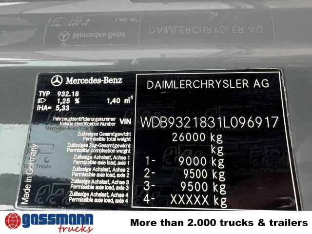 Mercedes-Benz Actros 3346 AK 6x6 - 驾驶室底盘卡车:图3 Mercedes-Benz Actros 3346 AK 6x6 - 驾驶室底盘卡车:图3