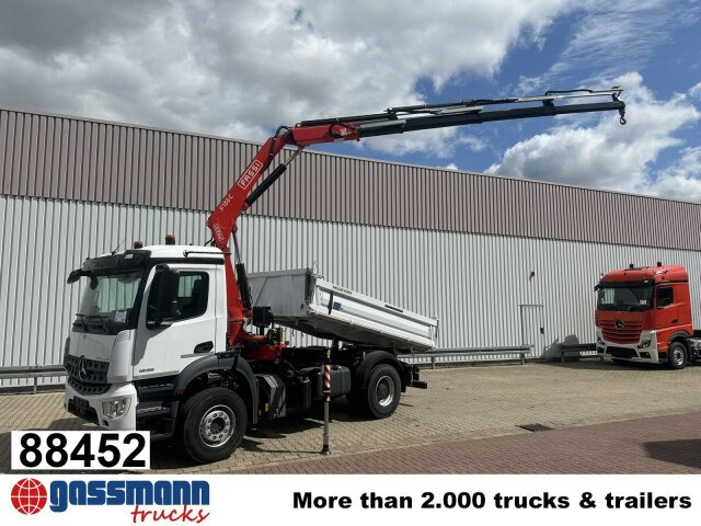 Mercedes-Benz Arocs 1835 K 4x2, Multimedia Cockpit, Navi, Kran - 翻斗车, 起重车:图1 Mercedes-Benz Arocs 1835 K 4x2, Multimedia Cockpit, Navi, Kran - 翻斗车, 起重车:图1