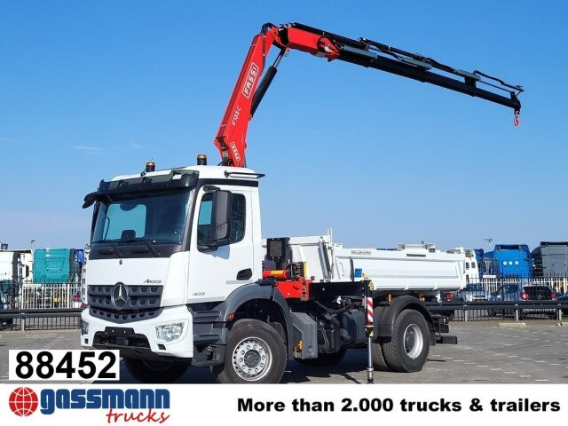 Mercedes-Benz Arocs 1835 K 4x2, MultimediaCockpit, Navi, Kran - 翻斗车, 起重车:图1 Mercedes-Benz Arocs 1835 K 4x2, MultimediaCockpit, Navi, Kran - 翻斗车, 起重车:图1