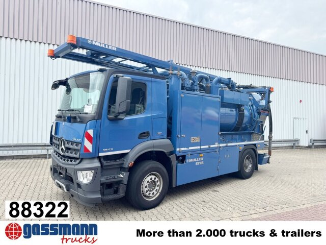 Mercedes-Benz Arocs 1843 L 4x2, Müller Canalmaster ca. 8m³, - 道路清扫机:图1 Mercedes-Benz Arocs 1843 L 4x2, Müller Canalmaster ca. 8m³, - 道路清扫机:图1