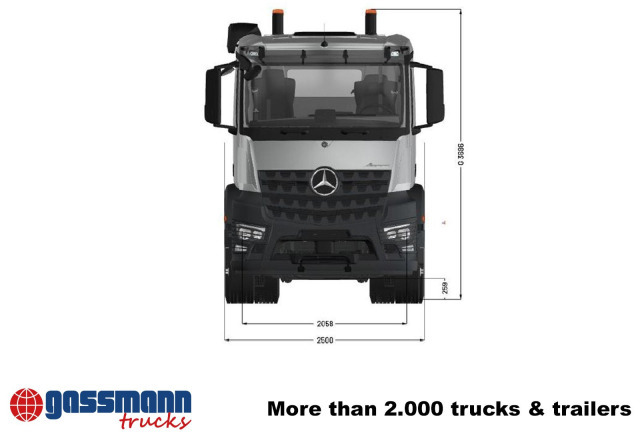 Mercedes-Benz Arocs 3253 L 8x4/4, MultimediaCockpit, Navi, - 驾驶室底盘卡车:图3 Mercedes-Benz Arocs 3253 L 8x4/4, MultimediaCockpit, Navi, - 驾驶室底盘卡车:图3