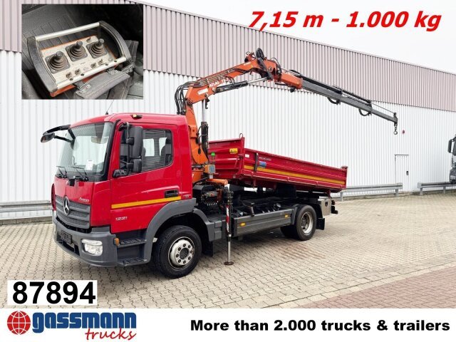 Mercedes-Benz Atego 1221 K 4x2 mit Kran Atlas AK 75.2, Funk, - 翻斗车, 起重车:图1 Mercedes-Benz Atego 1221 K 4x2 mit Kran Atlas AK 75.2, Funk, - 翻斗车, 起重车:图1