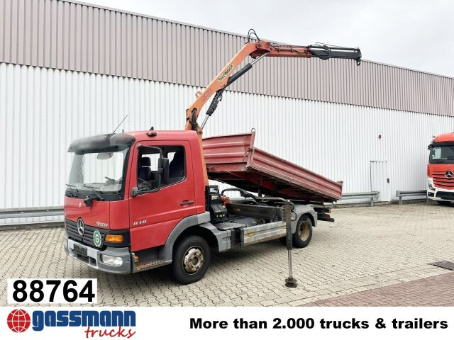 Mercedes-Benz Atego 818 K 4x2 mit Kran Palfinger PK 6500, 2x - 翻斗车, 起重车:图1 Mercedes-Benz Atego 818 K 4x2 mit Kran Palfinger PK 6500, 2x - 翻斗车, 起重车:图1