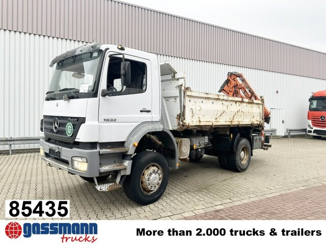 Mercedes-Benz Axor 1833 AK 4x4 mit Heckkran Atlas 105.2-A2L - 翻斗车, 起重车:图1 Mercedes-Benz Axor 1833 AK 4x4 mit Heckkran Atlas 105.2-A2L - 翻斗车, 起重车:图1