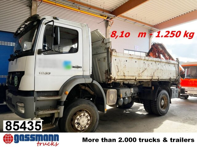 Mercedes-Benz Axor 1833 AK 4x4 mit Heckkran Atlas 105.2-A2L - 翻斗车, 起重车:图1 Mercedes-Benz Axor 1833 AK 4x4 mit Heckkran Atlas 105.2-A2L - 翻斗车, 起重车:图1