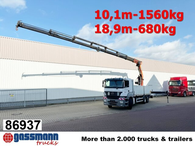 Mercedes-Benz Axor 2536/43 L 6x2 mit Heckkran Palfinger PK - 栏板式/ 平板卡车, 起重车:图1 Mercedes-Benz Axor 2536/43 L 6x2 mit Heckkran Palfinger PK - 栏板式/ 平板卡车, 起重车:图1