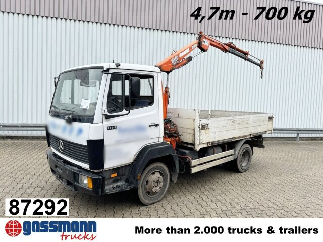 Mercedes-Benz LK 814 4x2, 6-Zylinder, Kran Tirre Euro 35 - 栏板式/ 平板卡车, 起重车:图1 Mercedes-Benz LK 814 4x2, 6-Zylinder, Kran Tirre Euro 35 - 栏板式/ 平板卡车, 起重车:图1