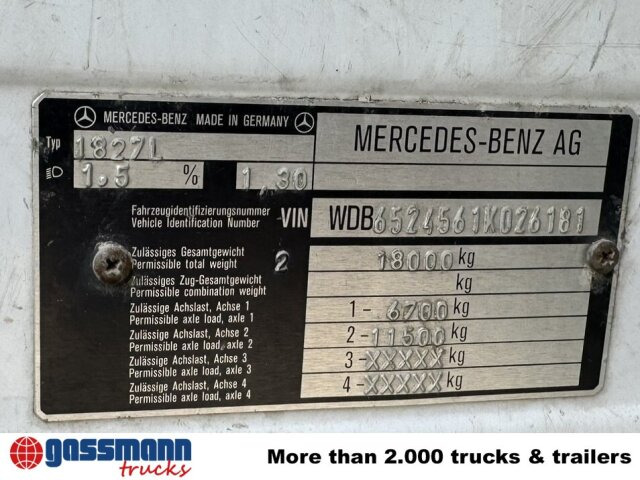 Mercedes-Benz SK 1827L 4x2 - 栏板式/ 平板卡车:图5 Mercedes-Benz SK 1827L 4x2 - 栏板式/ 平板卡车:图5