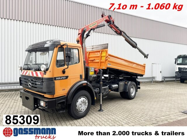 Mercedes-Benz SK II 1820/24 K 4x2, Winterdienstaustattung, - 翻斗车, 起重车:图1 Mercedes-Benz SK II 1820/24 K 4x2, Winterdienstaustattung, - 翻斗车, 起重车:图1