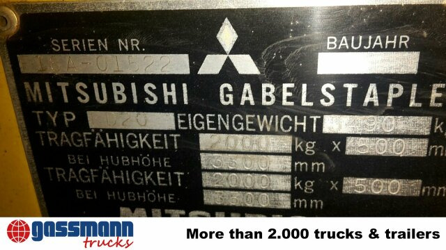 Mitsubishi FD20 - 柴油叉车:图3 Mitsubishi FD20 - 柴油叉车:图3