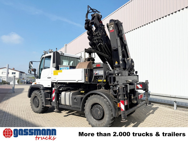 Unimog U400 4x4, Frontzapfwelle, Heckkran Hiab XS - 栏板式/ 平板卡车, 起重车:图2 Unimog U400 4x4, Frontzapfwelle, Heckkran Hiab XS - 栏板式/ 平板卡车, 起重车:图2
