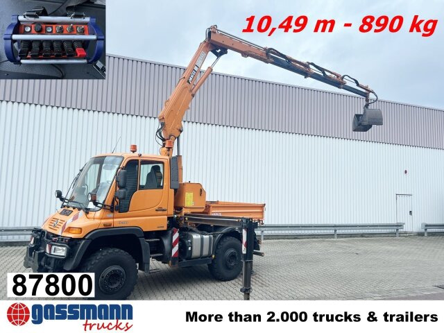 Unimog U400 4x4, Frontzapfwelle, Kipper, Kran MKG HKL - 翻斗车, 起重车:图1 Unimog U400 4x4, Frontzapfwelle, Kipper, Kran MKG HKL - 翻斗车, 起重车:图1