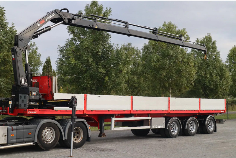 Kelberg HIAB 228-4 | 3 AXLE | LIFT AXLE | 2X STEERING | KRAN / CRANE - 栏板式/ 平板半拖车:图1 Kelberg HIAB 228-4 | 3 AXLE | LIFT AXLE | 2X STEERING | KRAN / CRANE - 栏板式/ 平板半拖车:图1