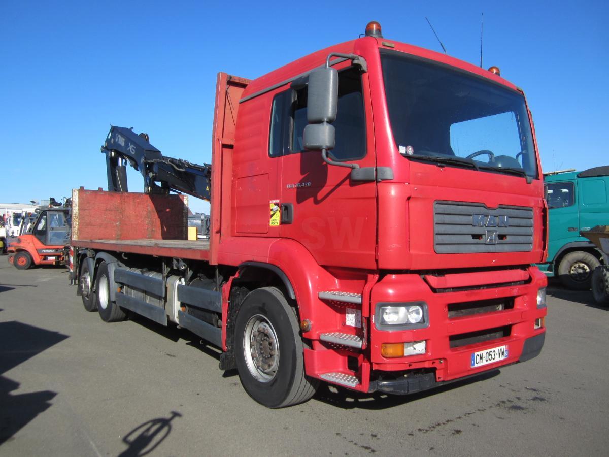 MAN TGA 26.430 - 栏板式/ 平板卡车, 起重车:图1 MAN TGA 26.430 - 栏板式/ 平板卡车, 起重车:图1