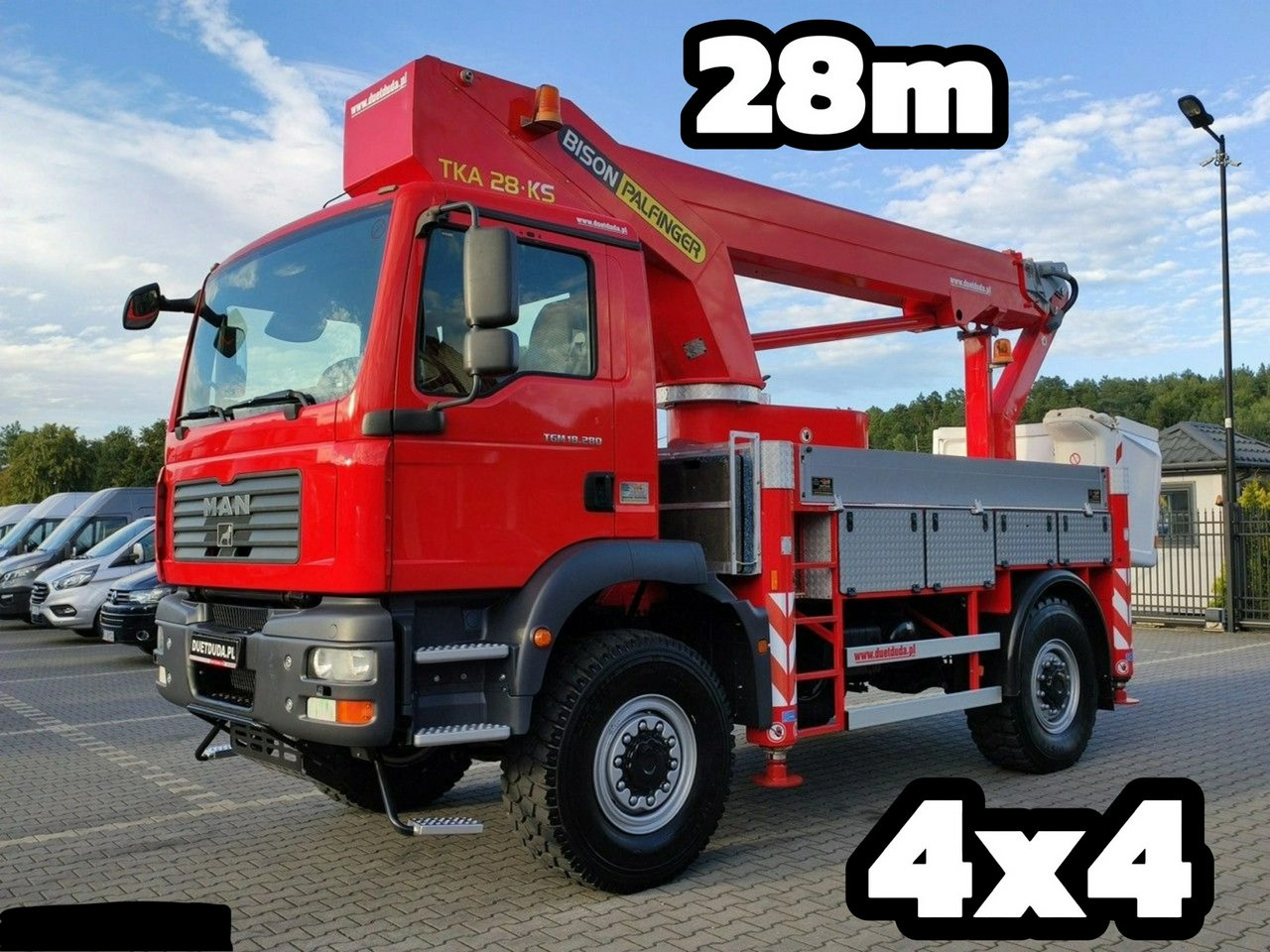 MAN TGM 18.280 4x4 Zwyżka Bison Palfinger TKA 28 Podnośnik Koszowy - 车载空中平台:图1 MAN TGM 18.280 4x4 Zwyżka Bison Palfinger TKA 28 Podnośnik Koszowy - 车载空中平台:图1