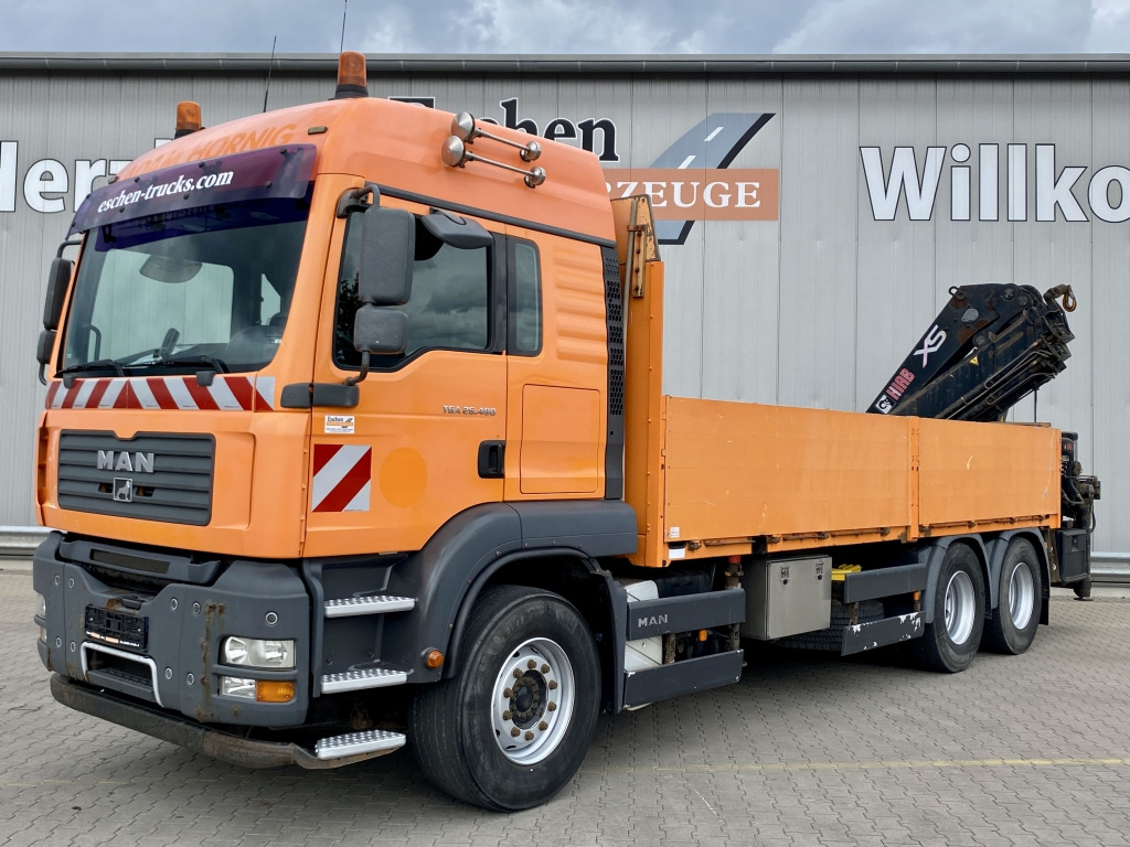 MAN TGA 26.480 6x4 BL / HIAB 377 EP-4 Faltkran - 栏板式/ 平板卡车, 起重车:图1 MAN TGA 26.480 6x4 BL / HIAB 377 EP-4 Faltkran - 栏板式/ 平板卡车, 起重车:图1