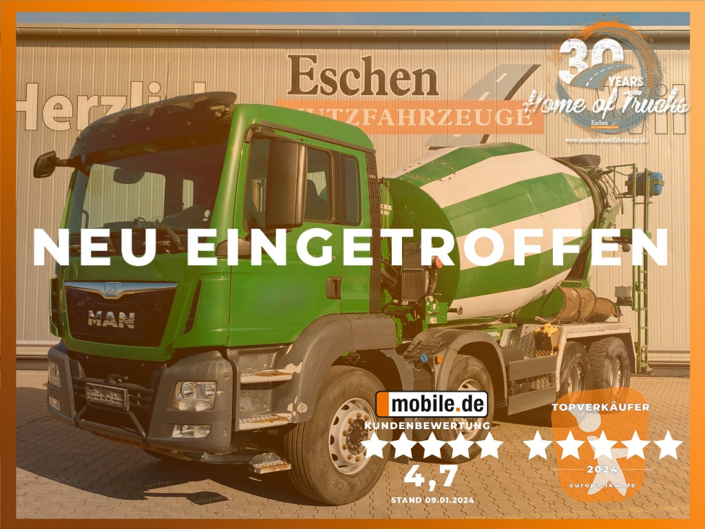 MAN TGS 32.360 8x4 BB / 9 m³ Stetter-Aufbau - 混凝土搅拌车:图1 MAN TGS 32.360 8x4 BB / 9 m³ Stetter-Aufbau - 混凝土搅拌车:图1