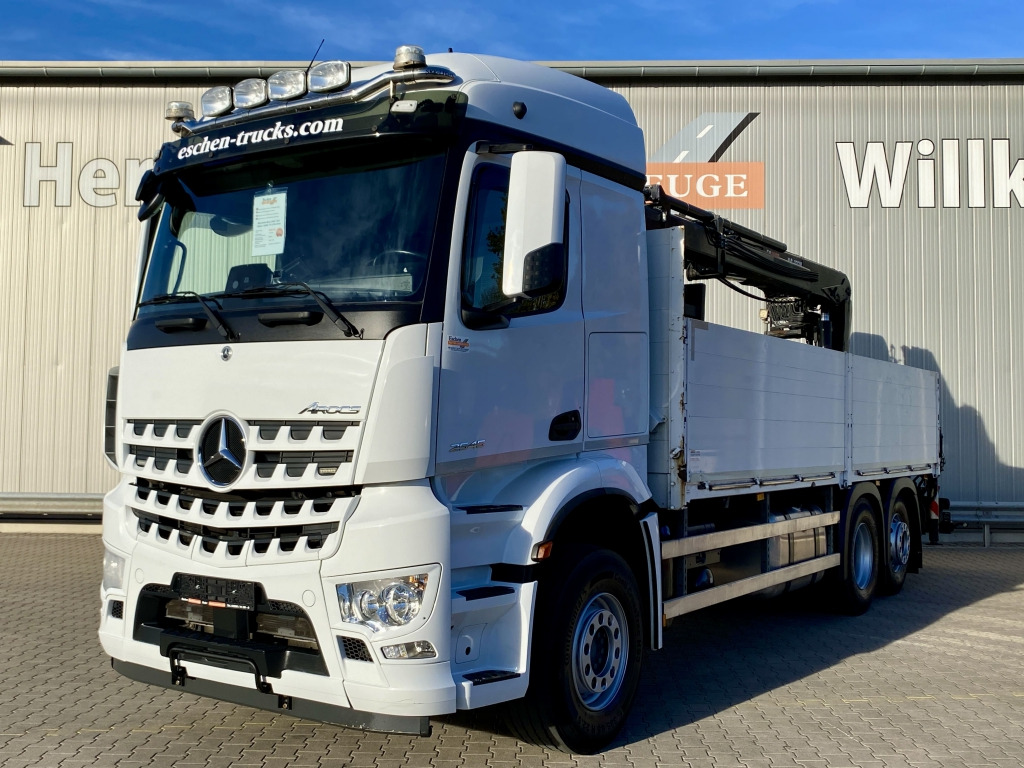 Mercedes-Benz 2545 L 6x2 Arocs / HIAB 177 K Pro Kran - 栏板式/ 平板卡车, 起重车:图1 Mercedes-Benz 2545 L 6x2 Arocs / HIAB 177 K Pro Kran - 栏板式/ 平板卡车, 起重车:图1