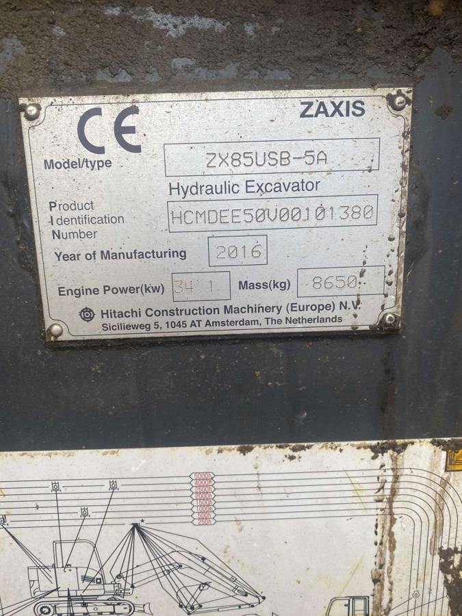 Hitachi ZX85USB-5A - 履带式挖掘机:图4 Hitachi ZX85USB-5A - 履带式挖掘机:图4