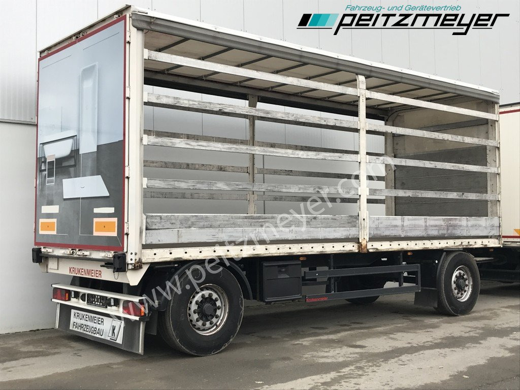 KRUKENMEIER PRITSCHENANHÄNGER 18 T. mit Durchlade - 侧帘拖车:图1 KRUKENMEIER PRITSCHENANHÄNGER 18 T. mit Durchlade - 侧帘拖车:图1