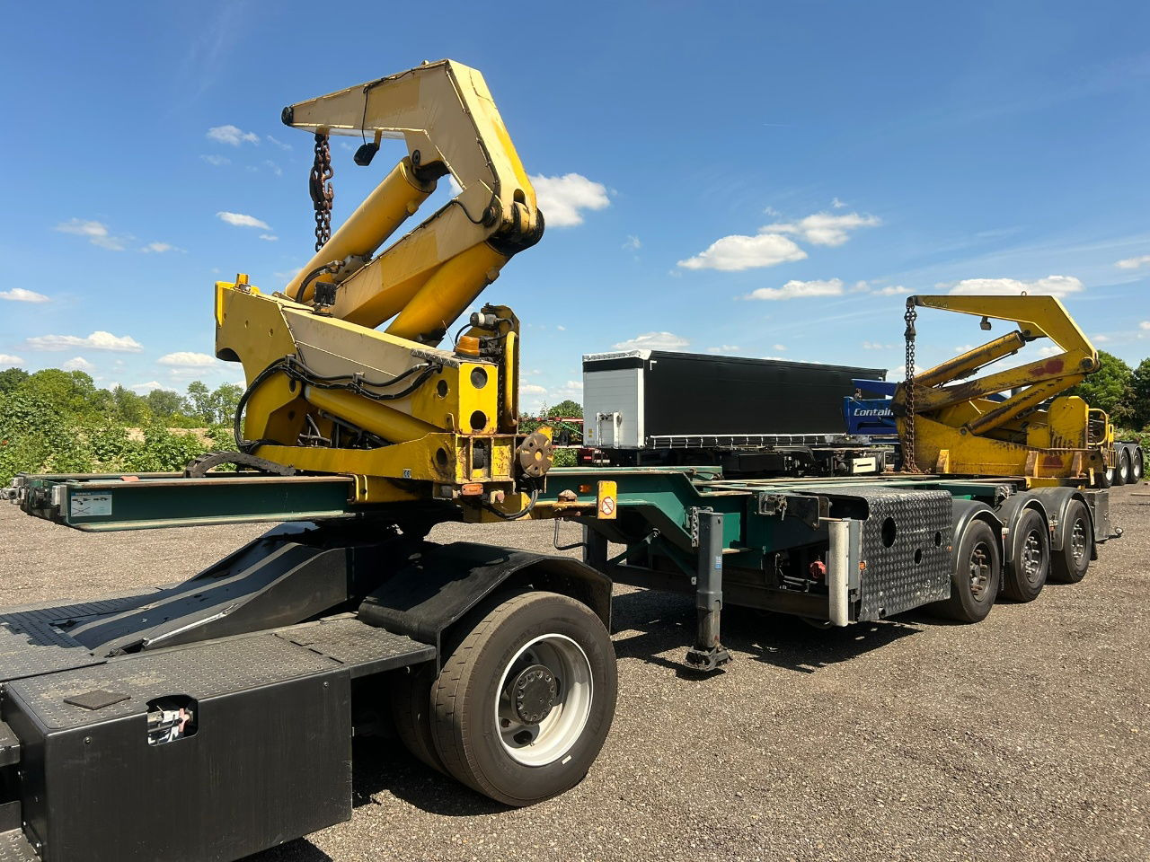 Hammar 195 HC / 20 ft, 2 x 20 ft 40 ft HC, power pack Diesel, Wireless controller 2 x, telescopic chassis - 集装箱运输车/ 可拆卸车身的半拖车:图1 Hammar 195 HC / 20 ft, 2 x 20 ft 40 ft HC, power pack Diesel, Wireless controller 2 x, telescopic chassis - 集装箱运输车/ 可拆卸车身的半拖车:图1