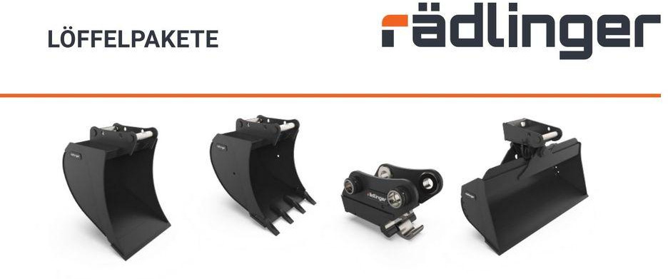 Rädlinger Löffelpaket 1,6 - 2,6 to mit MS 03 Schnellwechsler jcb - 挖掘机铲斗:图1 Rädlinger Löffelpaket 1,6 - 2,6 to mit MS 03 Schnellwechsler jcb - 挖掘机铲斗:图1