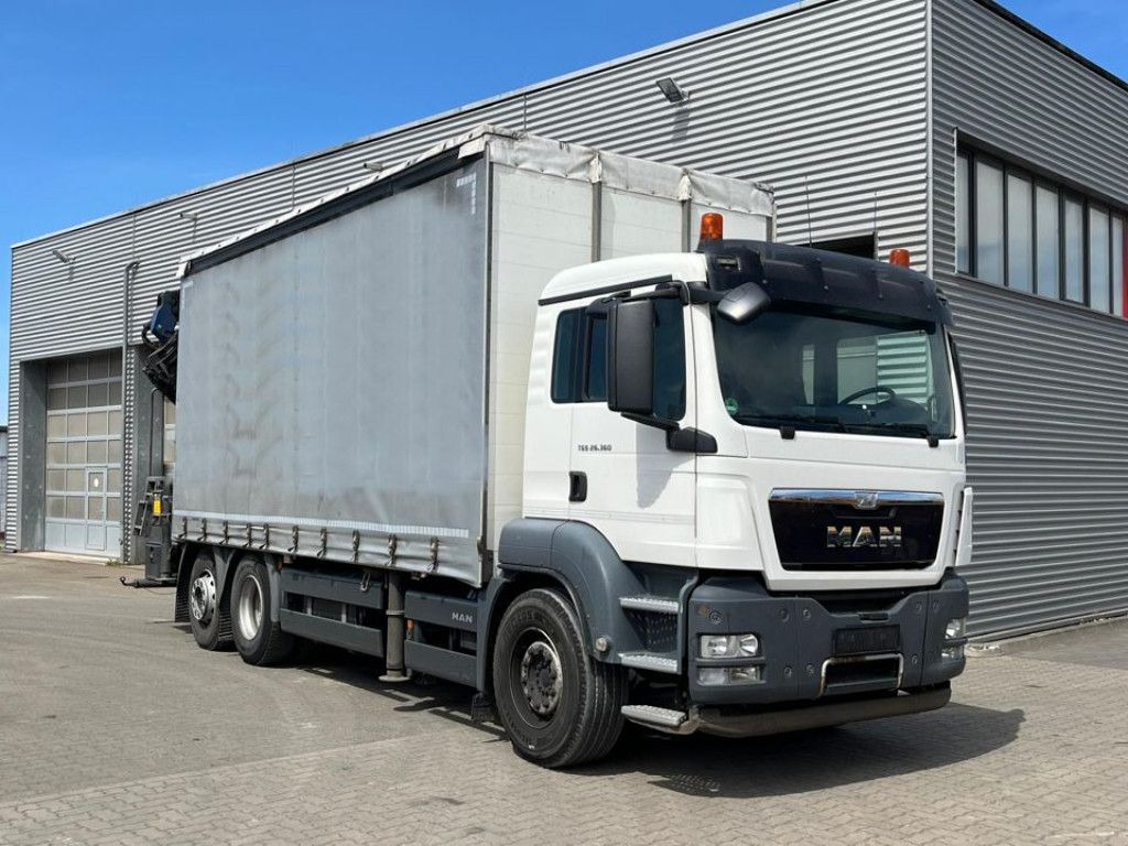 MAN TG-S 26.360 6x2-2LL Pritsche Heckkran 34m/to, Ji - 栏板式/ 平板卡车, 起重车:图2 MAN TG-S 26.360 6x2-2LL Pritsche Heckkran 34m/to, Ji - 栏板式/ 平板卡车, 起重车:图2
