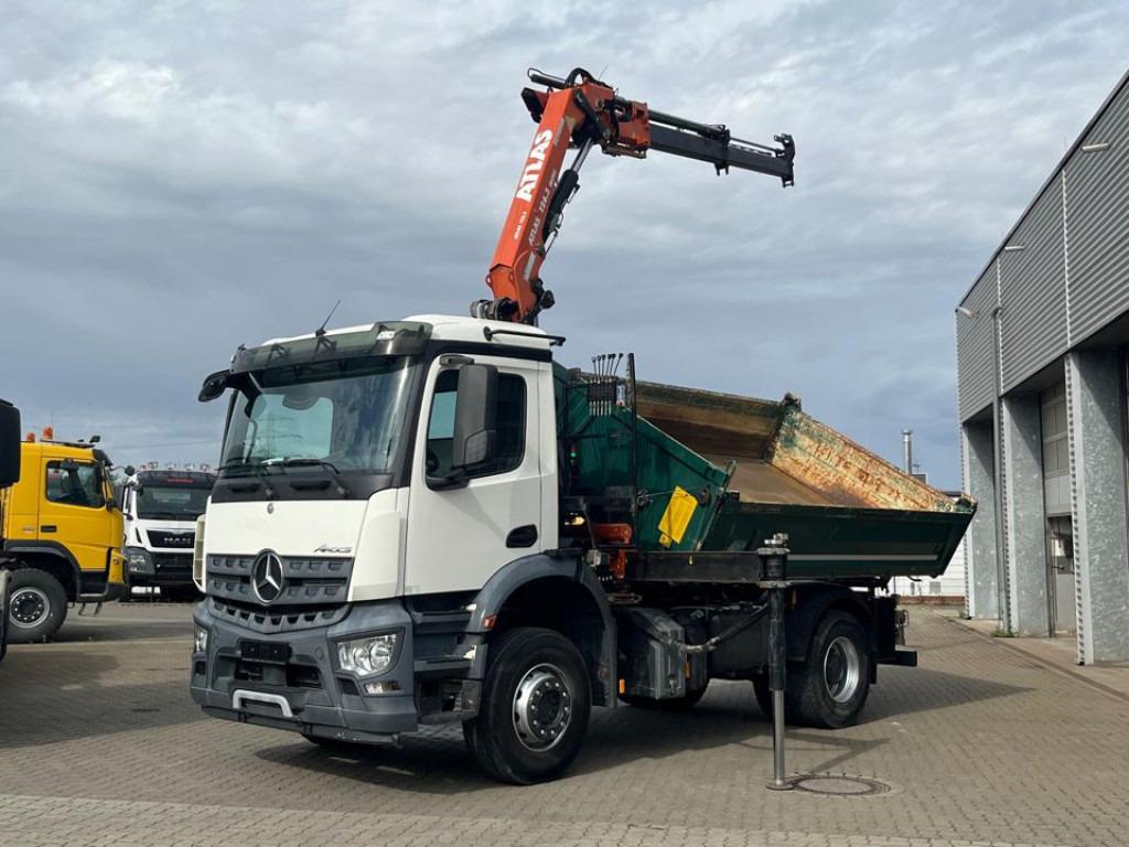MERCEDES-BENZ Arocs 1835 K 2-Achs Kipper Kran Atlas 126.3 - 翻斗车, 起重车:图1 MERCEDES-BENZ Arocs 1835 K 2-Achs Kipper Kran Atlas 126.3 - 翻斗车, 起重车:图1