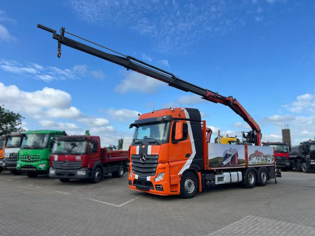 Mercedes-Benz Actros 2648 L 6x2 Pritsche Heckkran 3xhydr.Aussc - 栏板式/ 平板卡车, 起重车:图1 Mercedes-Benz Actros 2648 L 6x2 Pritsche Heckkran 3xhydr.Aussc - 栏板式/ 平板卡车, 起重车:图1