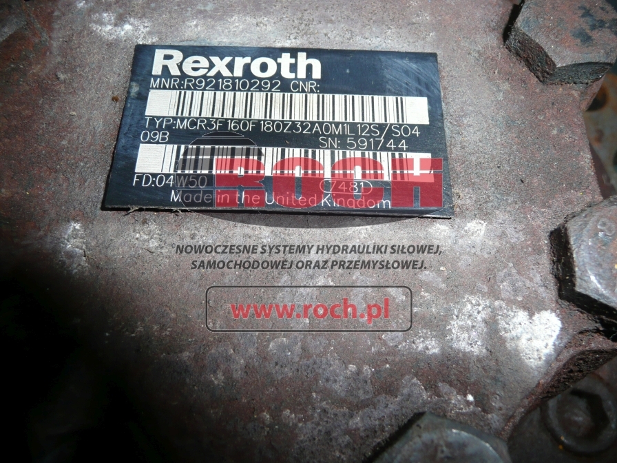 REXROTH MCR3F160F180Z32A0M1L12S/S0409B - 液压马达 适用于 叉车:图2 REXROTH MCR3F160F180Z32A0M1L12S/S0409B - 液压马达 适用于 叉车:图2