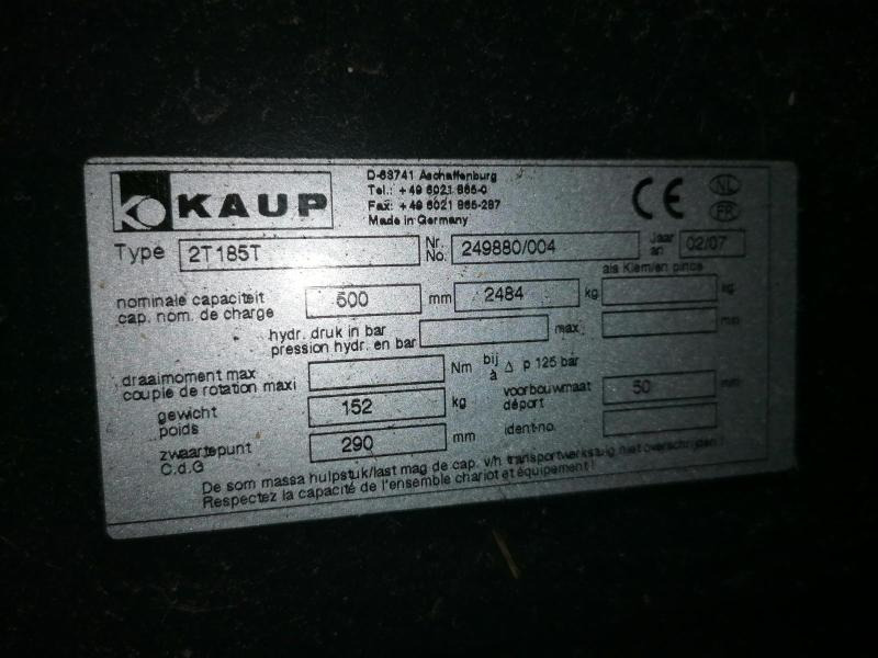 Kaup 2T185T - 叉 适用于 材料装卸设备:图3 Kaup 2T185T - 叉 适用于 材料装卸设备:图3