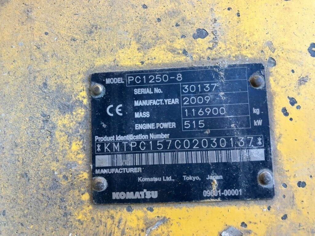 履带式挖掘机 Komatsu PC1250-8：图17