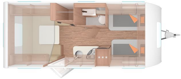 Weinsberg CaraOne 540 EUH Deckenschrank - 旅行拖车:图1 Weinsberg CaraOne 540 EUH Deckenschrank - 旅行拖车:图1