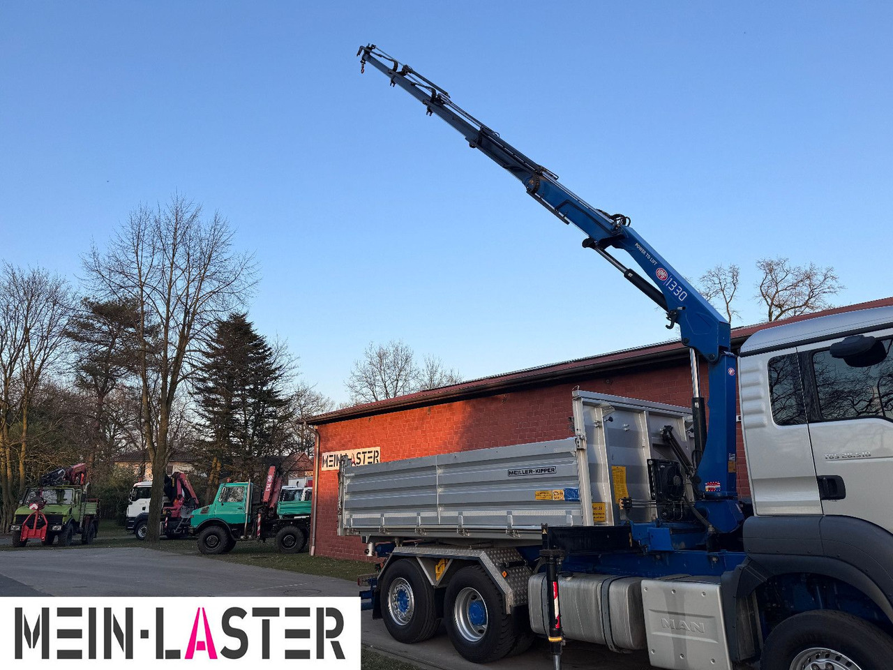 MAN Aufbau Meiller Bordmatik + HMF 1330 K4 15m Funk - 翻斗车, 起重车:图3 MAN Aufbau Meiller Bordmatik + HMF 1330 K4 15m Funk - 翻斗车, 起重车:图3
