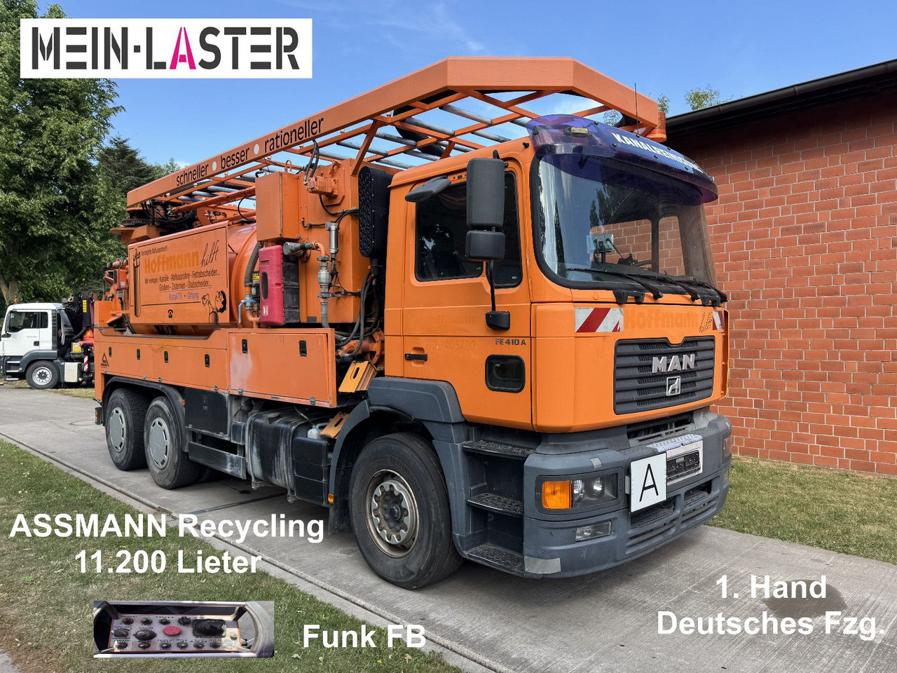 MAN FE 410 Assmann Saug HD Spüler Recycling + FB. - 真空车:图1 MAN FE 410 Assmann Saug HD Spüler Recycling + FB. - 真空车:图1