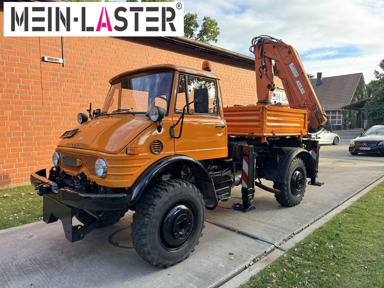 Unimog U 1100 Atlas AK 3006 nur 14.215 km-1. Hand - 起重车, 栏板式/ 平板卡车:图2 Unimog U 1100 Atlas AK 3006 nur 14.215 km-1. Hand - 起重车, 栏板式/ 平板卡车:图2