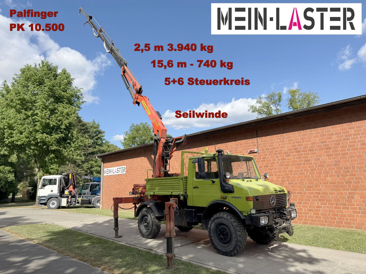Unimog U 1650 PK 10500 Kran 15 m max. 3,9 t Seilwinde - 起重车:图2 Unimog U 1650 PK 10500 Kran 15 m max. 3,9 t Seilwinde - 起重车:图2