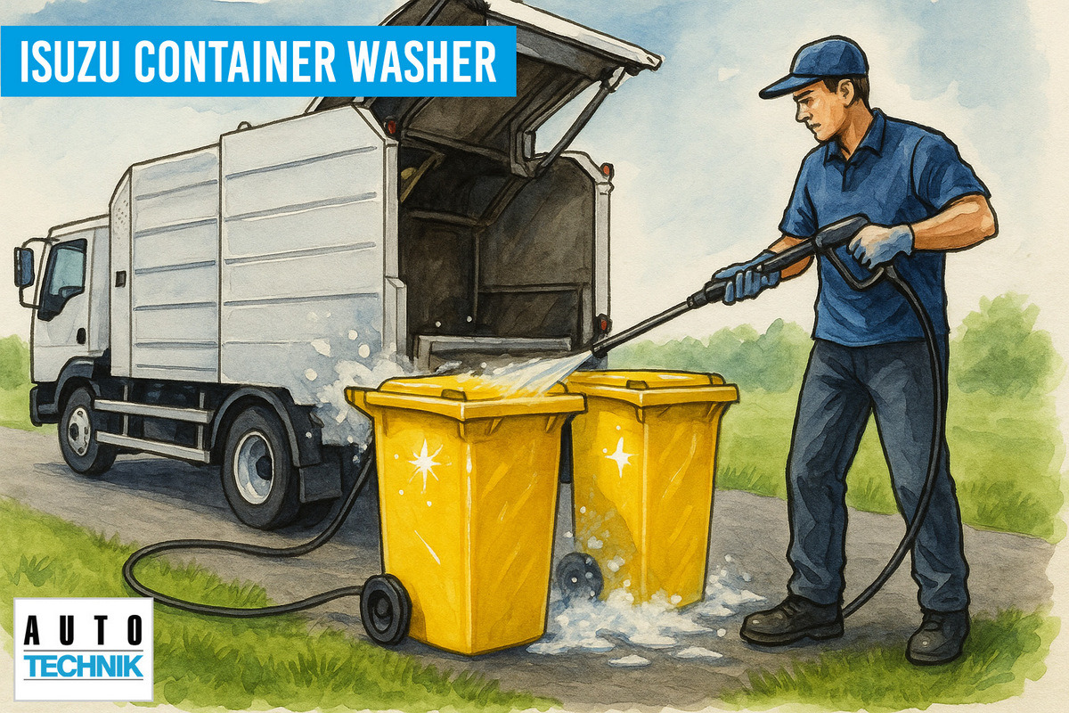Isuzu NQR75 Container washer laveuse lavacassonetti myjka - 垃圾车:图1 Isuzu NQR75 Container washer laveuse lavacassonetti myjka - 垃圾车:图1
