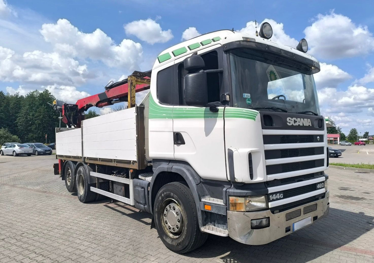 SCANIA 144.460 - 栏板式/ 平板卡车, 起重车:图1 SCANIA 144.460 - 栏板式/ 平板卡车, 起重车:图1