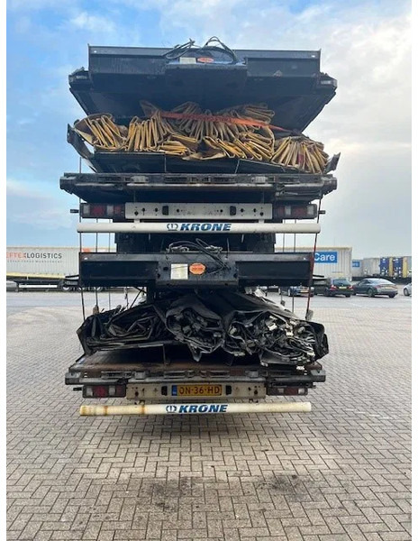封闭厢式半拖车 Krone multiple 2014 & 2015 XL P400 mega huckepack curtain sided trailer stacks：图9