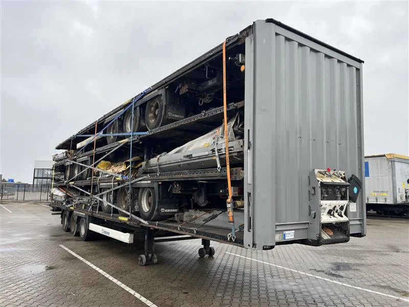 封闭厢式半拖车 Krone multiple 2014 & 2015 XL P400 mega huckepack curtain sided trailer stacks：图13