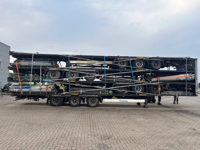 封闭厢式半拖车 Krone multiple 2014 & 2015 XL P400 mega huckepack curtain sided trailer stacks：图11
