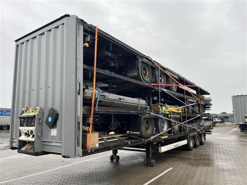 封闭厢式半拖车 Krone multiple 2014 & 2015 XL P400 mega huckepack curtain sided trailer stacks：图15