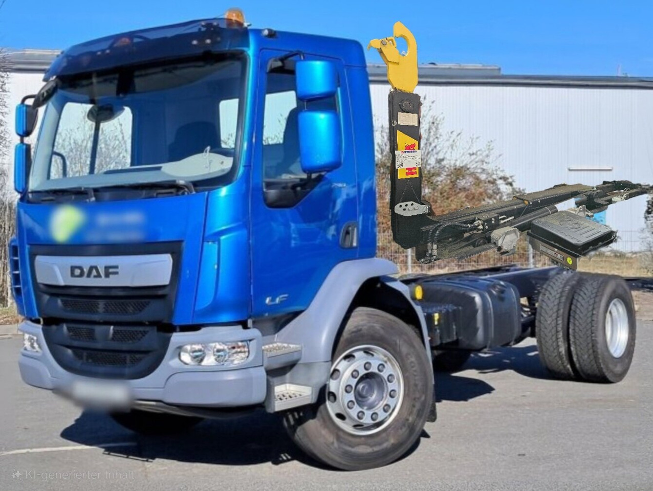 DAF LF 290 FA 4x2 LF 290 FA 4x2, Nebenantrieb, Navi, Abrollanlage HYVA T12-45 - 吊钩升降车:图1 DAF LF 290 FA 4x2 LF 290 FA 4x2, Nebenantrieb, Navi, Abrollanlage HYVA T12-45 - 吊钩升降车:图1
