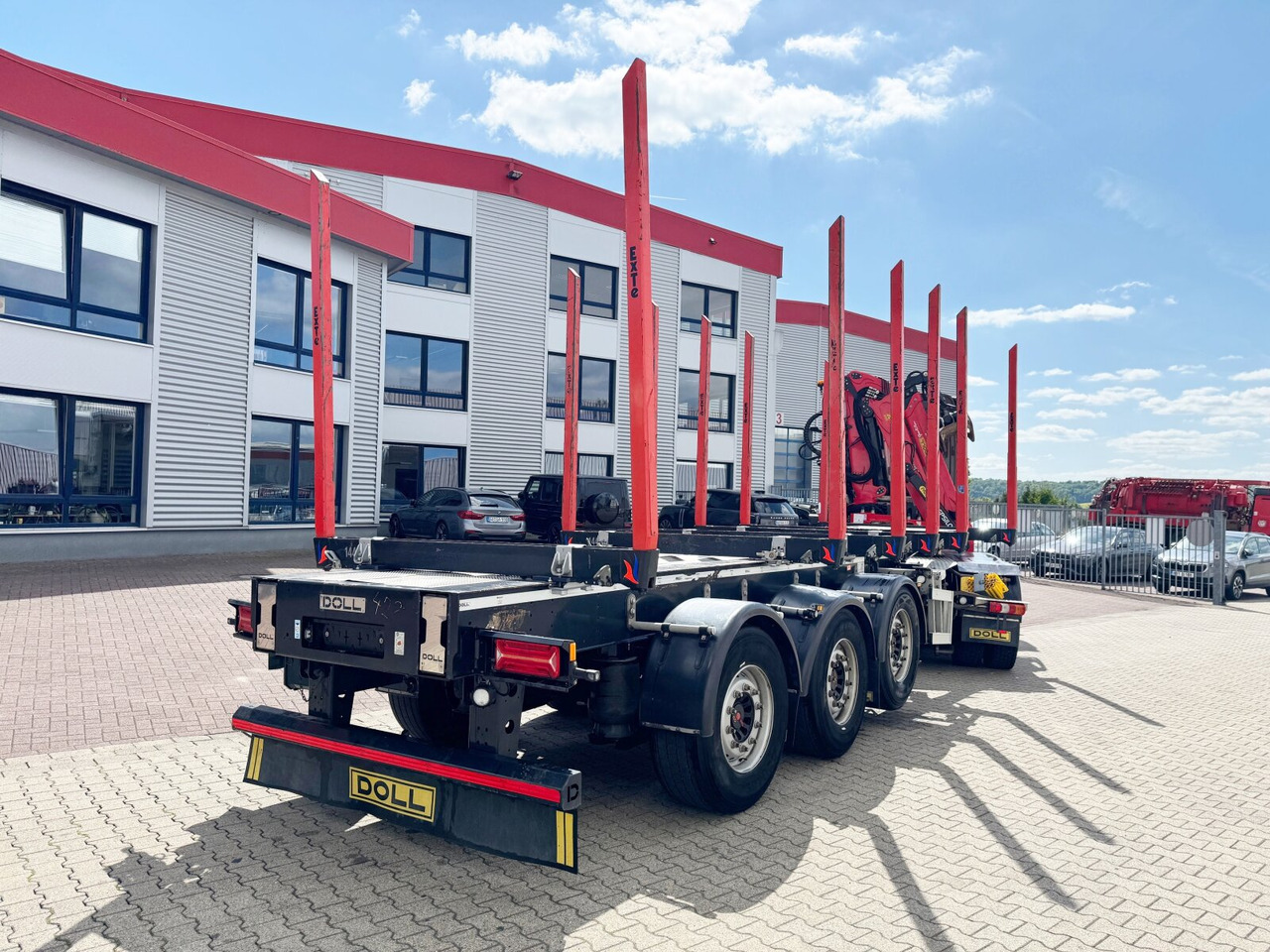 木材运输半挂车 Doll LOGO H3L-14XL LOGO H3L-14XL, Liftachse, Nachlauflenkachse, teleskopierbar 9,4m-12,9：图11