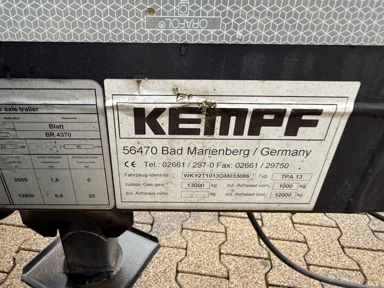 Kempf TPA 13 TPA 13 Anhänger für Absetzcontainer - 滚出式/ 箕斗拖车:图3 Kempf TPA 13 TPA 13 Anhänger für Absetzcontainer - 滚出式/ 箕斗拖车:图3