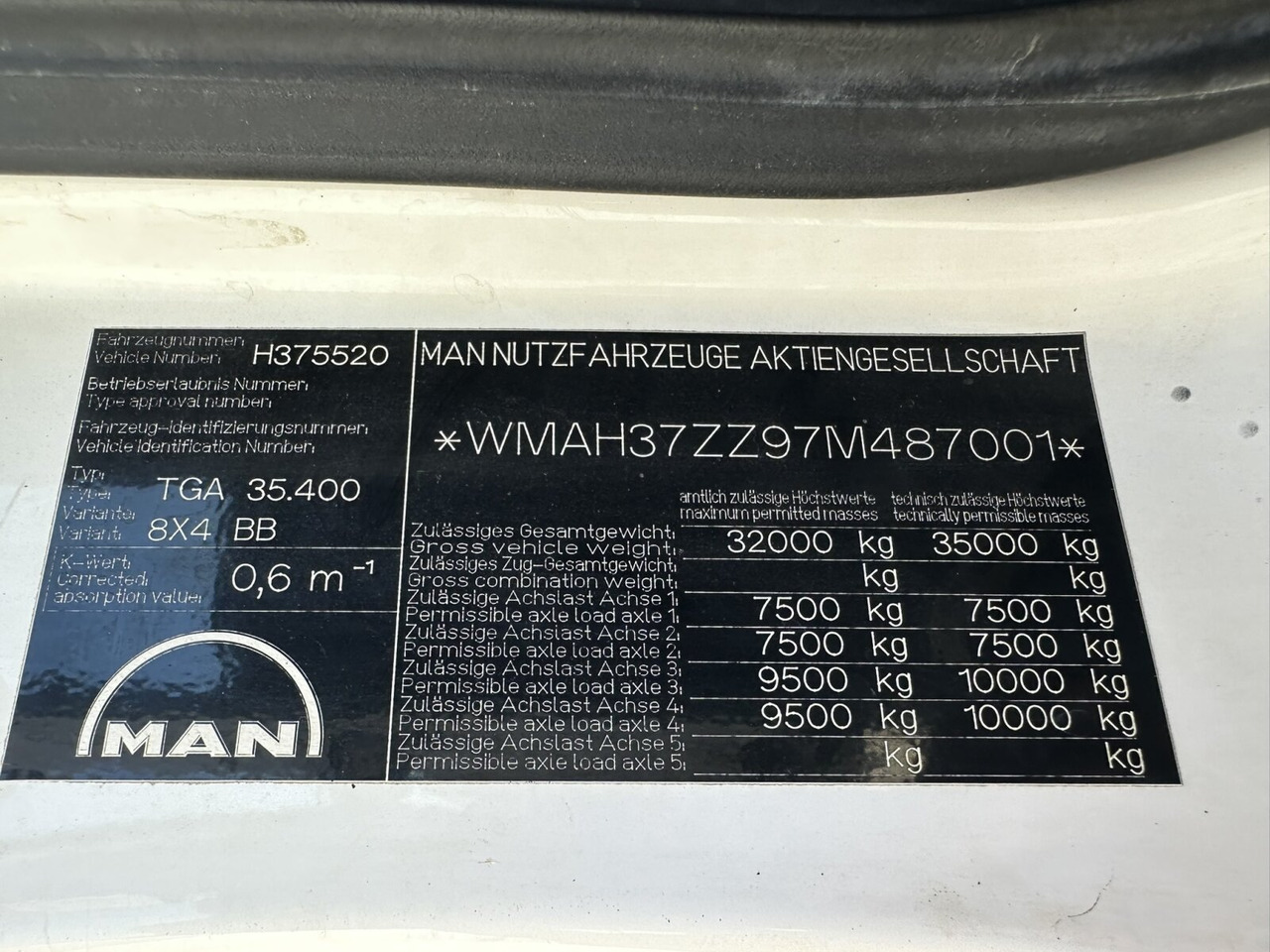 MAN TGA 35.400/440 8x4 BB TGA 35.400/440 8x4 BB - 翻斗车:图3 MAN TGA 35.400/440 8x4 BB TGA 35.400/440 8x4 BB - 翻斗车:图3