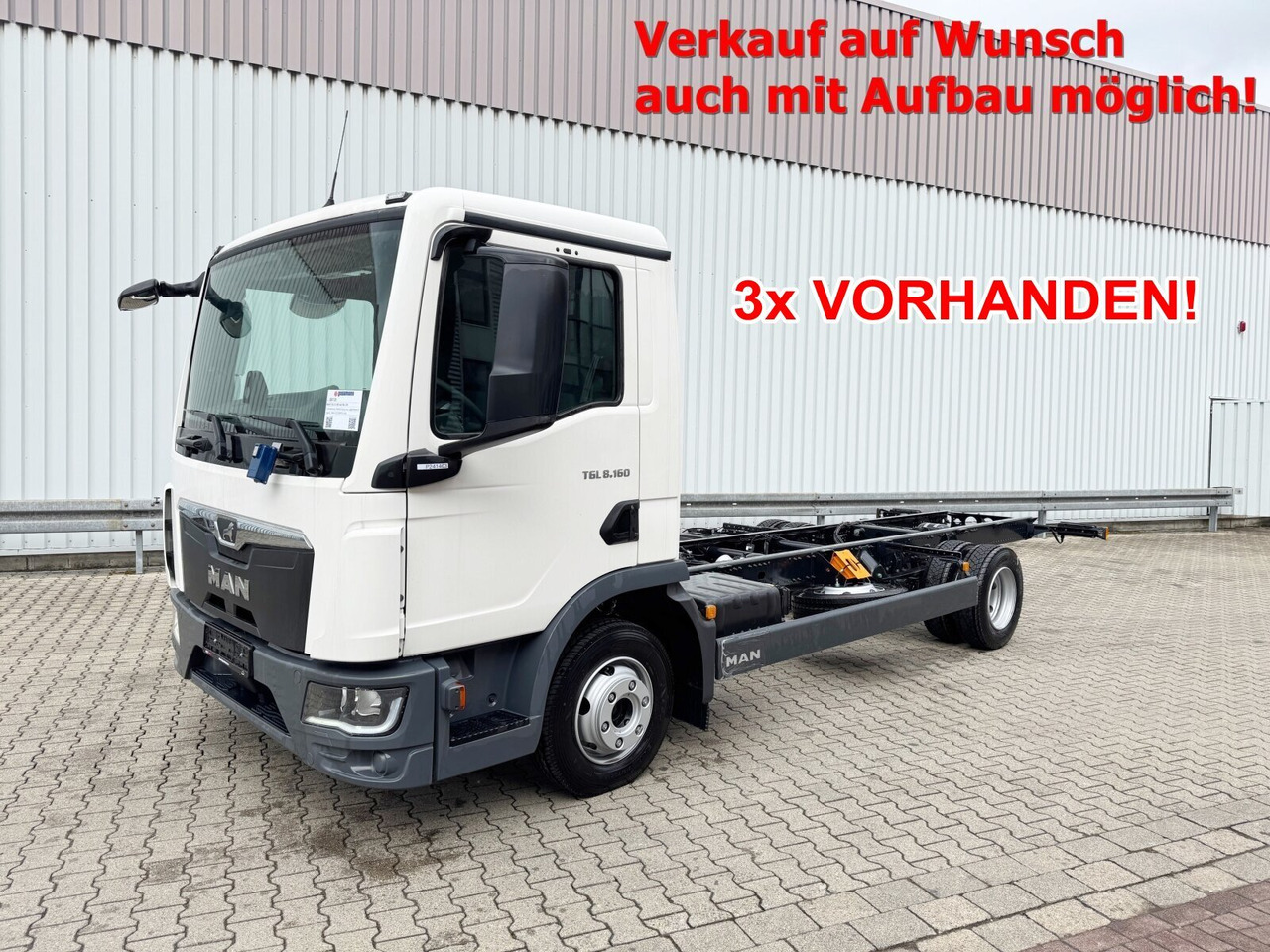 MAN TGL 8.160 4x2 BL CH TGL 8.160 4x2 BL CH, 3x VORHANDEN! - 驾驶室底盘卡车:图1 MAN TGL 8.160 4x2 BL CH TGL 8.160 4x2 BL CH, 3x VORHANDEN! - 驾驶室底盘卡车:图1
